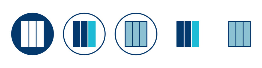 Library icon vector isolated on white background. Book icon vector