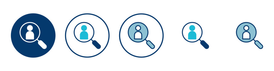 Hiring icon vector isolated on white background. Human resources concept. Recruitment. Search job vacancy icon. Hire. Find people icon