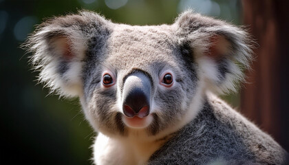 Fototapeta premium a Koala, Emphasizing Its Gentle Expression and Fur Texture
