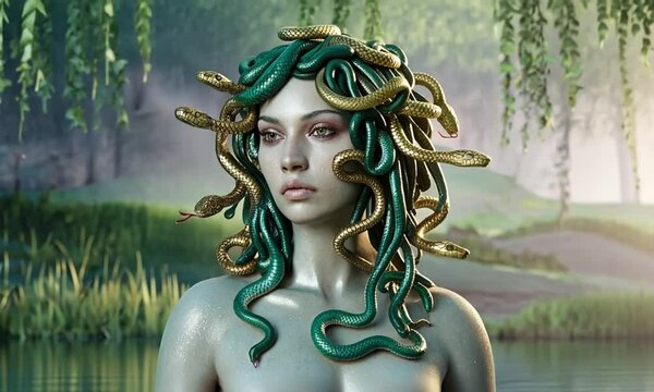medusa the cursed snake-haired girl