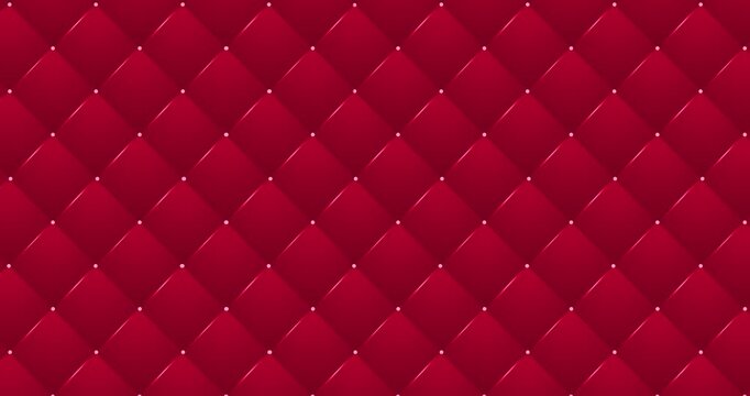 Red leather style 4k animation backdrop pattern design. Seamless pattern 4k background