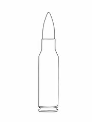 Sketch of a long-barreled rifle bullet
