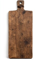 Fototapeta premium Rustic wooden cutting board with a natural finish, perfect for kitchen use or food presentation.