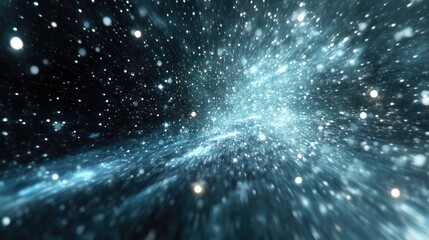 Obraz premium Cartoon rendering in 3D of stars from a galaxy within open space