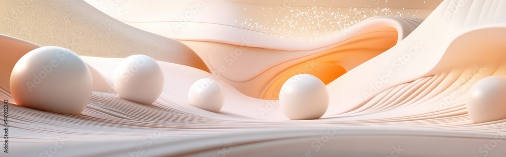 Poster Elegant and abstract design in 3D cartoon rendering