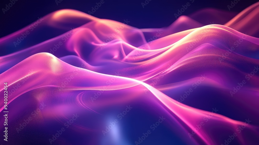 Poster Abstract background featuring animated magical lines in a 3D cartoon style