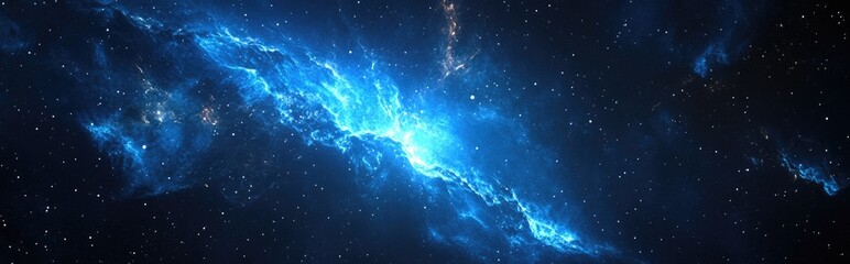 Obraz premium Dark blue space with a starry sky background in 3D cartoon rendering