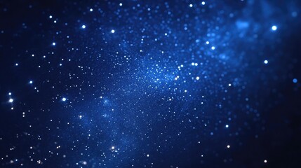 Fototapeta premium 3D cartoon visualization of a dark blue night sky filled with numerous stars creating a space background