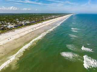 Fototapeta premium Aerial view of Jacksonville Beach Florida