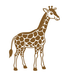 Obraz premium This Elegant Giraffe Silhouette Vector Clipart Captures the Majestic Beauty of Wildlife, Making It Perfect for Nature-Themed Designs, African Safari Illustrations, Decorative Art, and Ornamental Graph