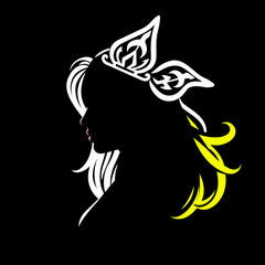 Fototapeta premium girl with a hair