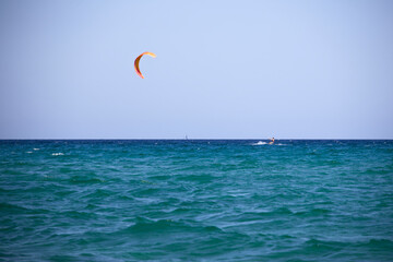 Kite Surfer on the ocean 