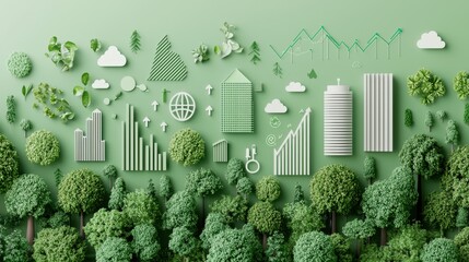 Green City Growth and Development Concept   Sustainability and Eco Friendly Urban Landscape