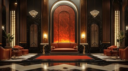 Fototapeta premium 3D Rendered Art Deco Background