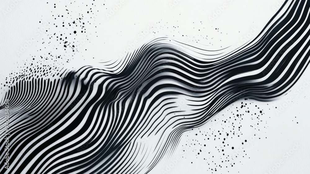 Poster abstract background featuring dynamic black lines on a white canvas this minimalist design showcases