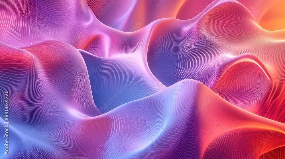 Poster abstract background with a wavy computer generated design
