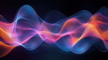 Abstract design featuring wave vibrations and a dynamic propagation pattern representing contemporary science and research themes in a Frequency Motion series