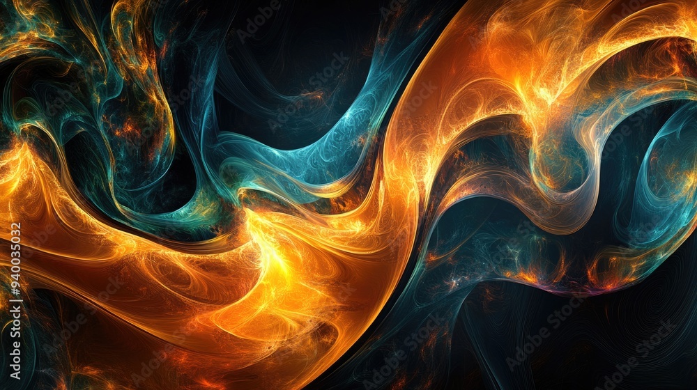 Poster abstract fractal backdrop for innovative design projects