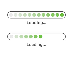 Obraz premium Collection Loading bar status icon. Vector illustration. Set of vector loaded icons. Download progress. Donload or Upload.