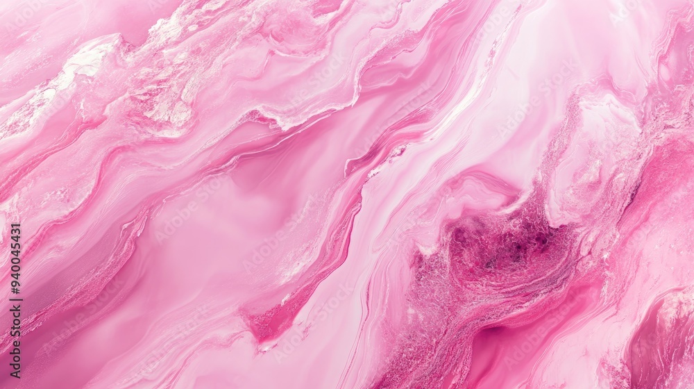 Poster 3d rendering of a marble background in a fresh pink hue high resolution image