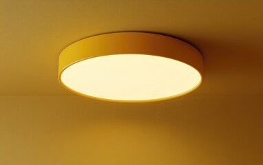 3D rendering of a yellow ceiling light