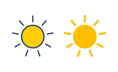 Sun icon vector. Brightness Icon vector