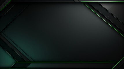 Abstract Green & Black Geometric Background,A sleek and modern design featuring a dark black background with a vibrant green geometric pattern. Perfect for minimalist and tech-inspired projects. 
