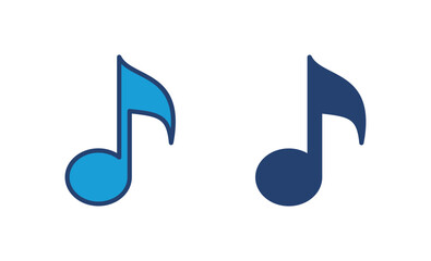 Music icon vector. note music icon vector