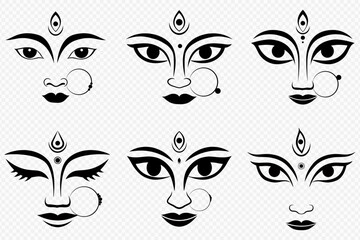 Goddess Durga Eyes, Collection for. Durga Puja Sale, Banner, Goddess Durga, Durga Face,
