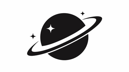 Saturn icon, Saturn with sparkle silhouette, cosmos and planet, Saturn silhouette vector   © Trendy CraftSVG 