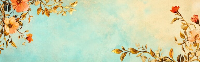 Watercolor illustration featuring traditional Mughal artwork with an antique gold border