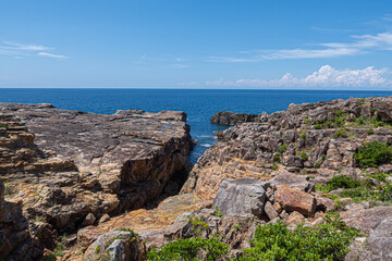 和歌山 南紀白浜の三段壁の風景 日本