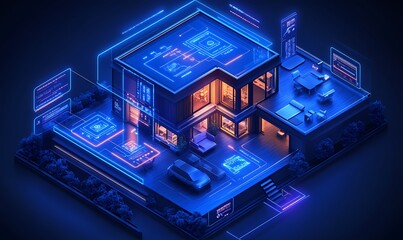 Smart Home Health Monitoring for Elderly Care, smart home health monitoring for elderly care with an image showing AI-powered sensors and wearable devices tracking health metrics, design 