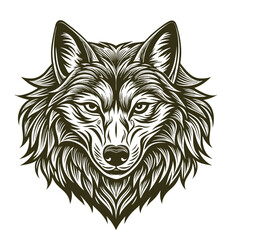 Fototapeta premium Wolf Silhouette Vector Clipart Captures the Fierce and Majestic Nature of the Wild,Making It Ideal for Wilderness-Themed Designs, Wildlife Illustrations, Ornamental Art, and Decorative Graphic Project