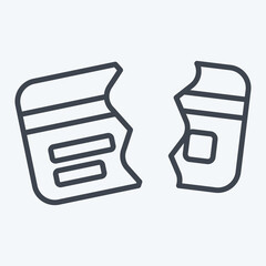 Icon Broken. related to Credit Card symbol. line style. simple illustration