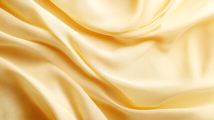 Obraz premium Soft Pastel Yellow Waves with Charming Curtain - Elegant Presentation Background Design