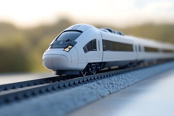Railway station platform bustling with passengers, awaiting a high-speed train to depart on its journey