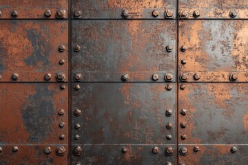 Fototapeta premium Industrial rusty background gray and brown, ai