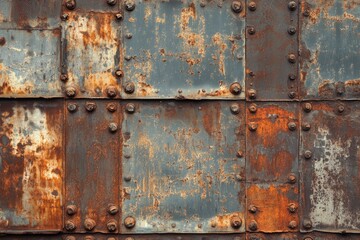 Industrial rusty background gray and brown, ai