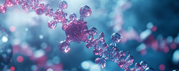 Intricate molecular structure showcasing vibrant colors and details, perfect for scientific and educational projects.