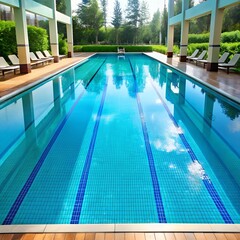 Obraz premium swimming pool in hotel