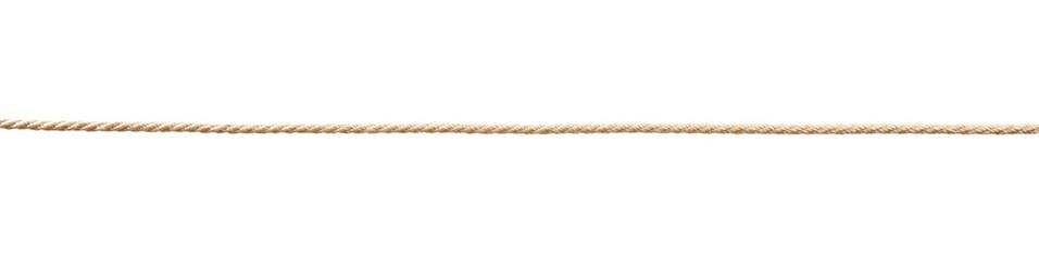 Hemp rope on white background. Organic material