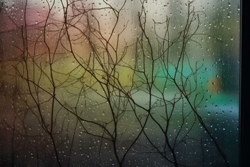 trees in the fog