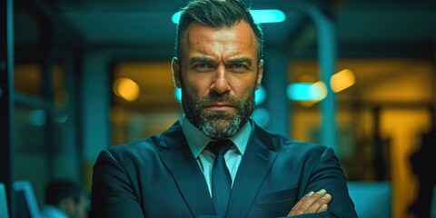 Obraz premium businessman in the subway