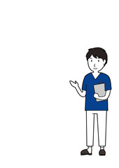 医療 メディカルケア 「案内」「紹介」「説明」をする人 08