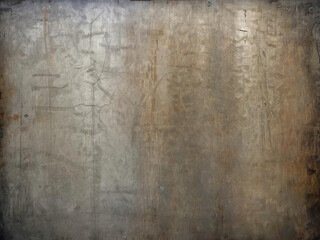 A weathered, distressed aluminum surface showcases a blend of metallic tones and rust patterns, perfect for backgrounds in design projects or artistic endeavors.