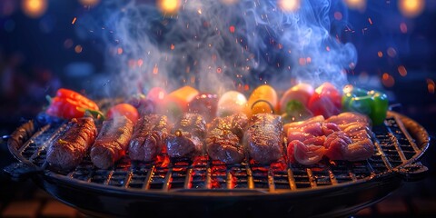 meat on the grill