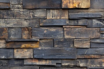 old wood texture, wall panel made of boards , ai