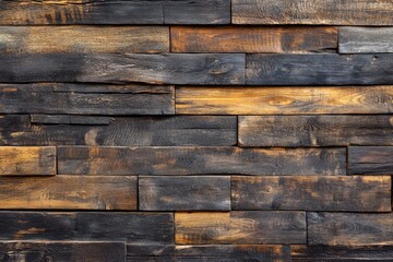 old wood texture, wall panel made of boards , ai