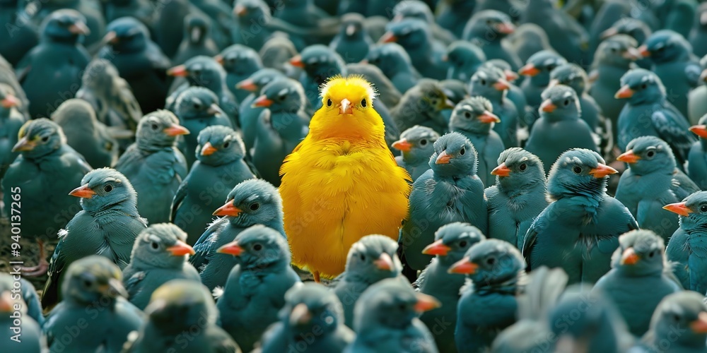 Poster group of parrots